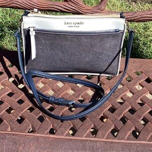Kate Spade Cameron Denim Saffiano Leather Crossbody Bag